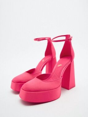 Satin Platform Heels